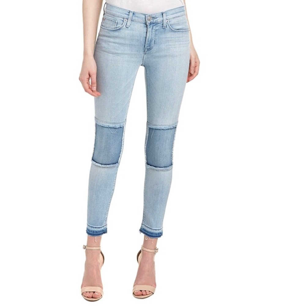 Hudson knee patch skinny mid rise jeans size 27!